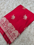 Banarasi Katan Silk Zari Border Buta Design Saree