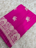 Banarasi Katan Silk Zari Border Buta Design Saree