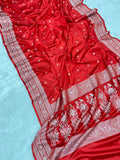 Mashru Silk Soft  Katan Banarasi Border Buti Saree