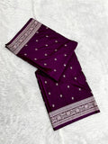 Mashru Silk Soft  Katan Banarasi Border Buti Saree