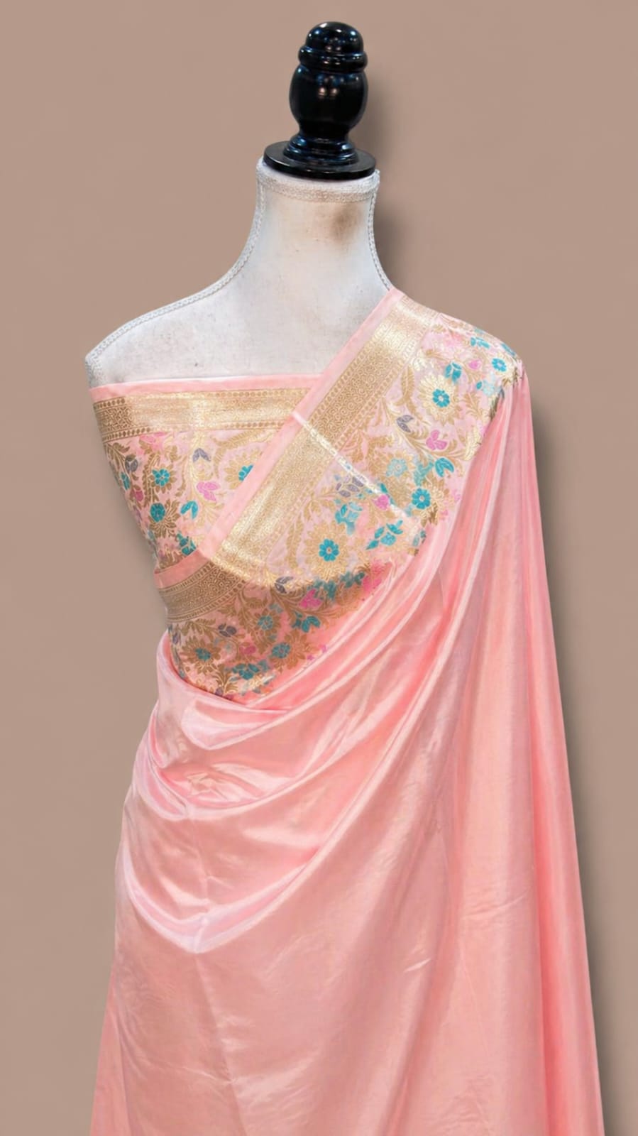 Banarasi warm soft silk sarees plain body meenakari