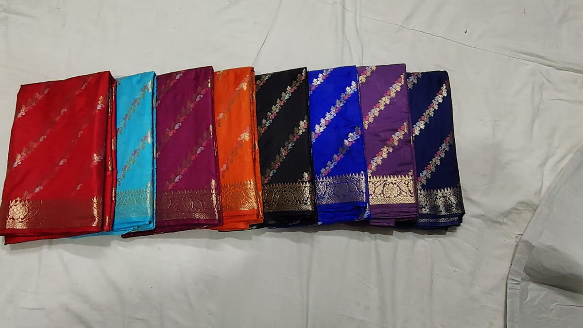 Banarasi wam silk soft sarees and  pelain patta sarees